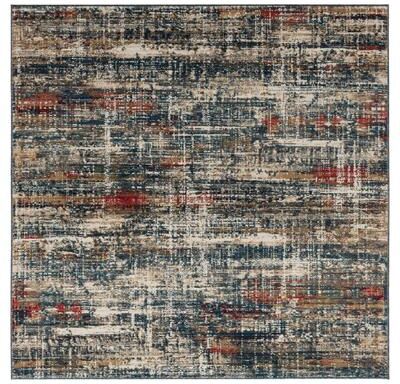 Porch & Den Hoffman Distressed Blue Abstract Area Rug