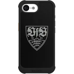Nivocase Hülle für Apple iPhone 16e Stossfeste Handyhülle NIVOmax Case Schwarz Logo Offizielles (Apple iPhone 16e), Smartphone Hülle, Schwarz