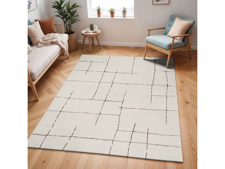 Teppich LIVABLISS PRAGUE , beige (terrakotta), B:160cm H:14mm L:213cm, Polyester, Teppiche, Teppich