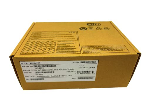 HP Hewlett Packard Enterprise Aruba AP-205H Dual 2x2:2 JW166A 802.11ac Access Point