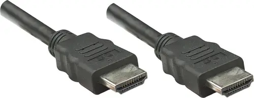 Manhattan HDMI Anschlusskabel HDMI-A Stecker, HDMI-A Stecker 1.00 m Schwarz 323192 Folienschirm, Geflechtschirm HDMI-Kabel