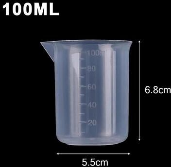 Inspired Finds Transparent Graduated Measuring Cup With Pour Spout Plastic Mixing Beaker For Kitchen And Craft Use wide 3.38 Fl Oz 1pc