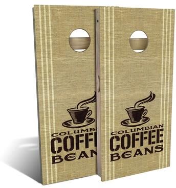 Skip's Garage Coffee Bean Sack Outdoor Cornhole Board Set