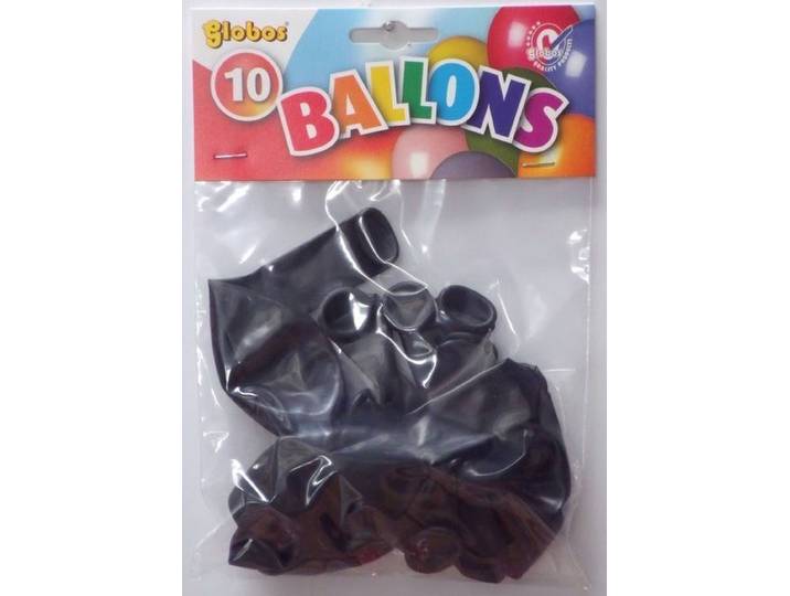 10 Zwarte ballonnen - set van 10