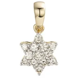 DIAMOUR Anhänger 13 Brillanten zus. ca. 0,25ct Gold 375