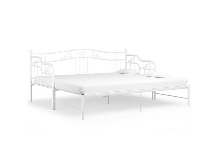 Canapé-lit cadre - VIDAXL - SOLOMON - Extensible convertible - Métal blanc - Couchage 90x200 cm