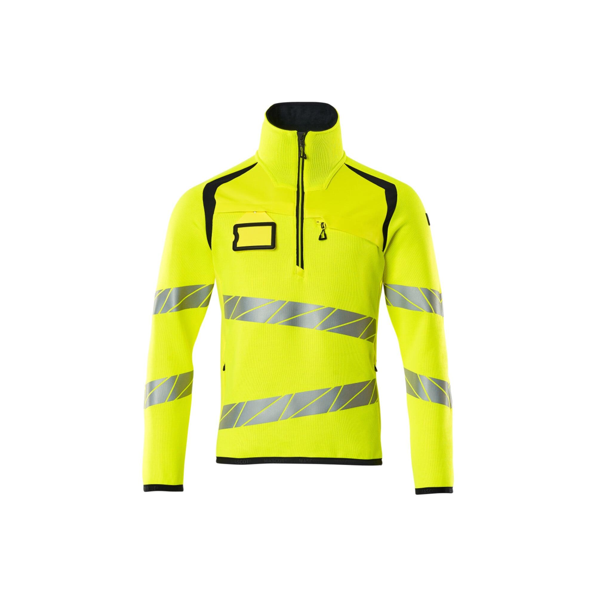 Mascot Strickpullover 3XL hi-vis gelb/schwarzblau kurz Reißverschluss (19005-351-17010-3XL)