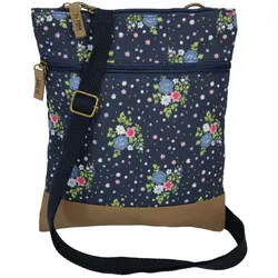 Crossbag Flowers blau 201