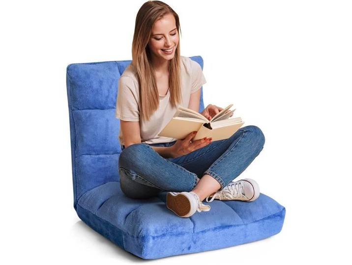 RELAX4LIFE Fauteuil Réglable en 14 Positions-Chauffeuse Convertible en Molleton Corail-Fauteuil Paresseux 1 Place -Charge