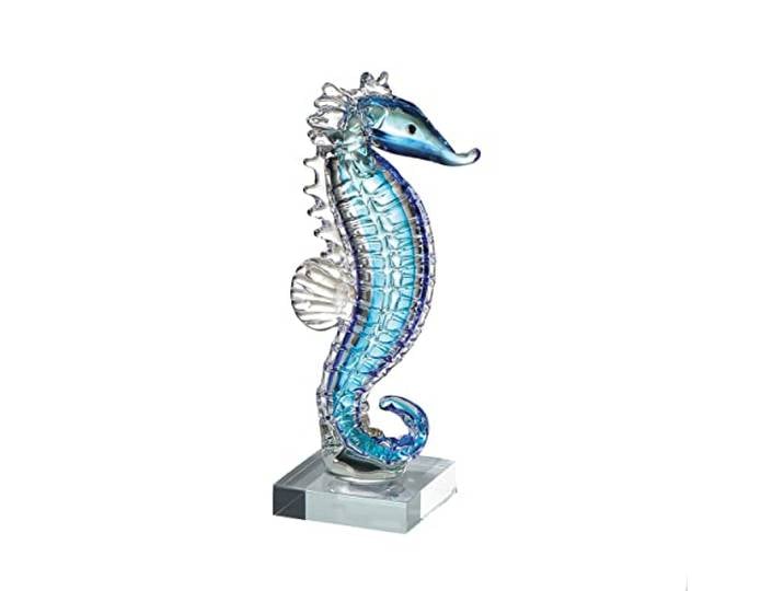Casablanca Glas Skulptur Figur Seepferdchen Höhe 24 cm