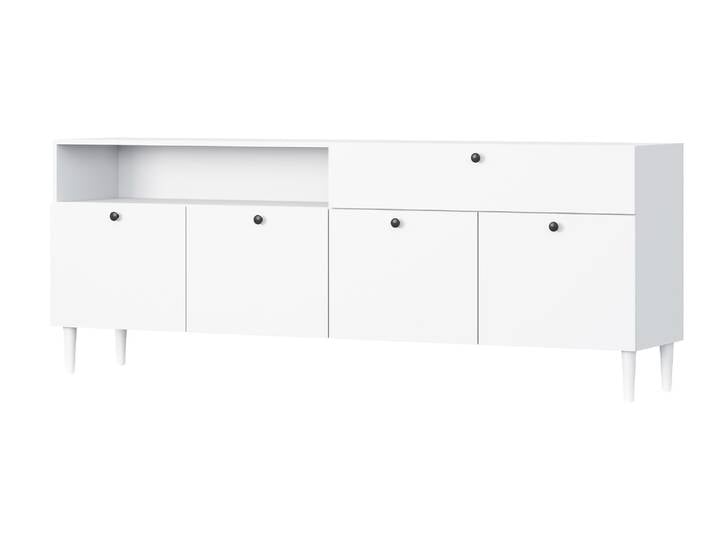 Kommode mit Schränken und Schublade DULLUM 200x75cm, weiß