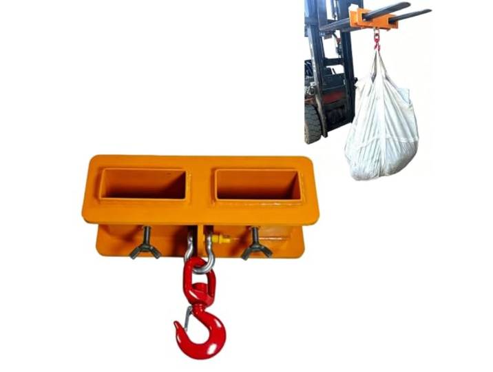 Schwerlast-Hebehaken für Gabelstapler, Gabelstapler-Anbaugerät aus Stahl Mit 360° drehbarem Haken, Hebevorrichtung für Gabelstapler zur Materialhandhabung(3000kg)