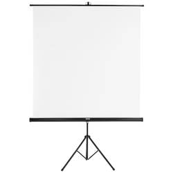 hama 00021574 Leinwand mit Stativ, 155 x 155 cm, 2in1, mobiles Set, Teleskoprohr, Weiß