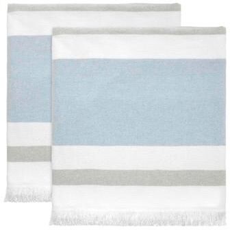 Izod Clubhouse Stripe Blue 2-Pack Bath Towel Set