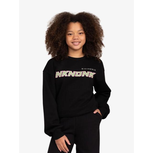 Nik & Nik Meisjes sweater racer zwart