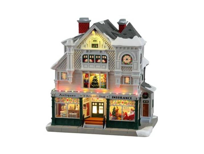 Lemax 15810-UK Norman Rockwell Lighted Buildings: Antique & Gift Shop