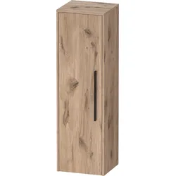 Duravit D-Code Halbhochschrank, eine Tür mit Anschlag links, 400x360x1320mm, mit Griff, DC1338LBD550000, Farbe: Korpus Eiche Marmoriert Matt, Griff Diamantschwarz Matt