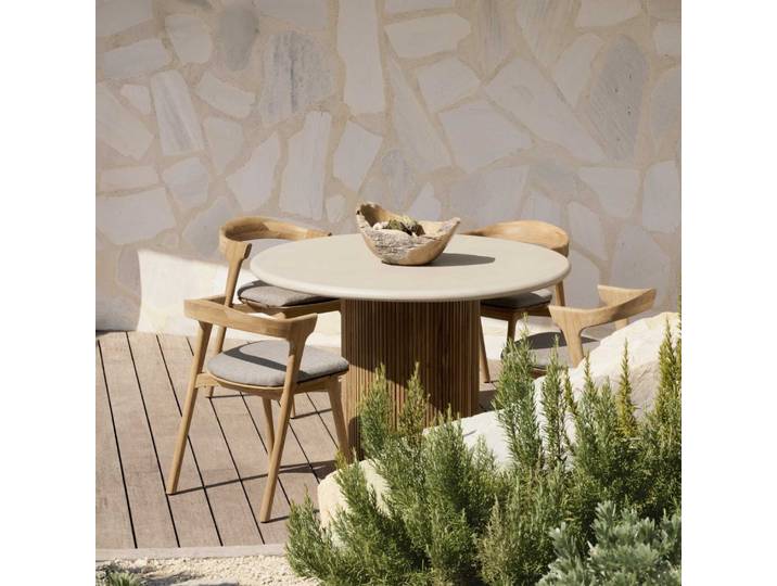 Ethnicraft Gartentisch mit 4 Stühlen - Max Gartentisch, Bok Stuhl