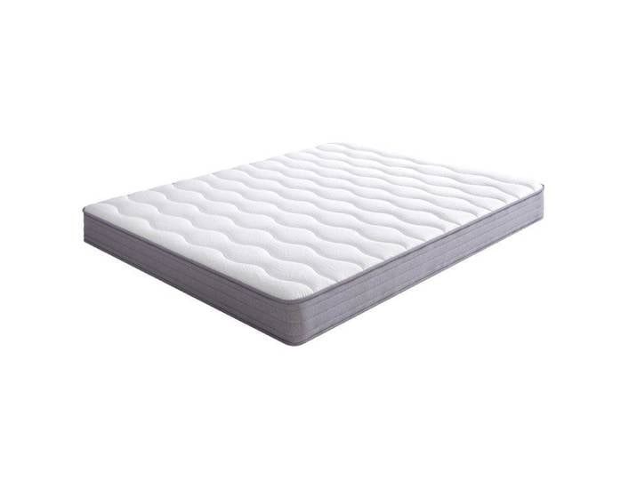Matelas 140x200 cm à ressorts épaisseur 20 cm matelas ergonomique soutien lombaire confort H3 matelas roulé respirant blanc
