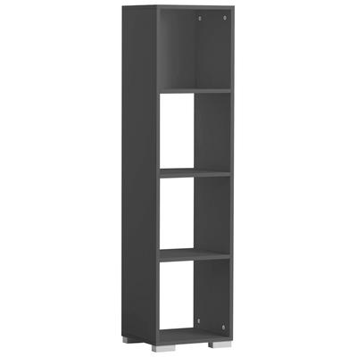 Ablageregal WELLTIME "Baku", grau (anthrazit), B:36,3cm H:142,7cm T:33cm, Holzwerkstoff, Regale, Solide Verarbeitung - Dieses Produkt ist in Deutschland gefertigt