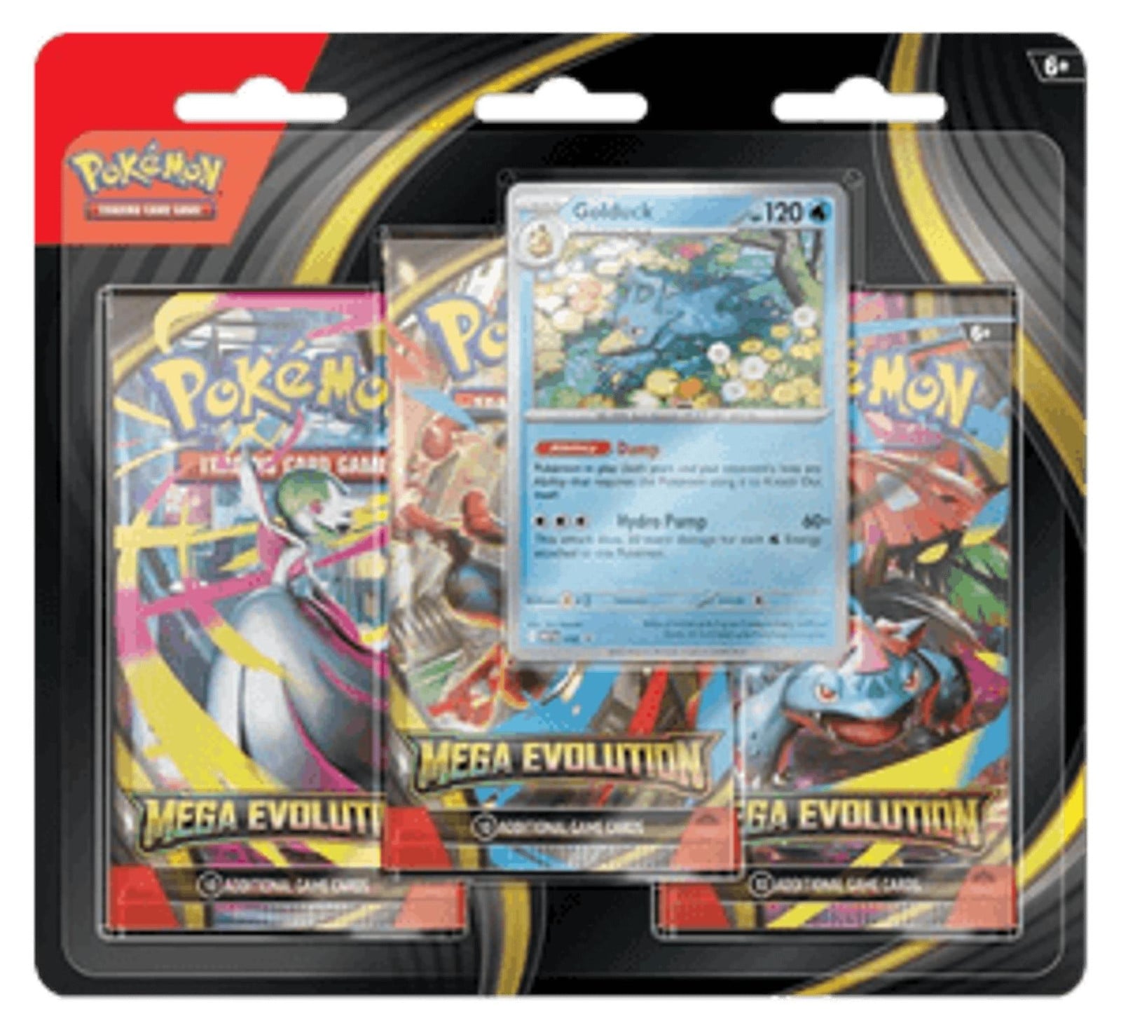 Pokemon Mega Evolution Golduck 3-Pack Blister van The Pokemon Company