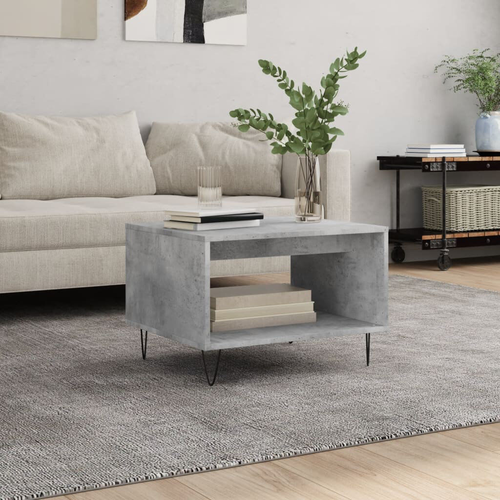 George Oliver Glendarious Coffee Table with Storage Concrete Grey
