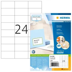 HERMA Etiketten Premium A4 70x37 mm weiß Papier matt 2400 St.