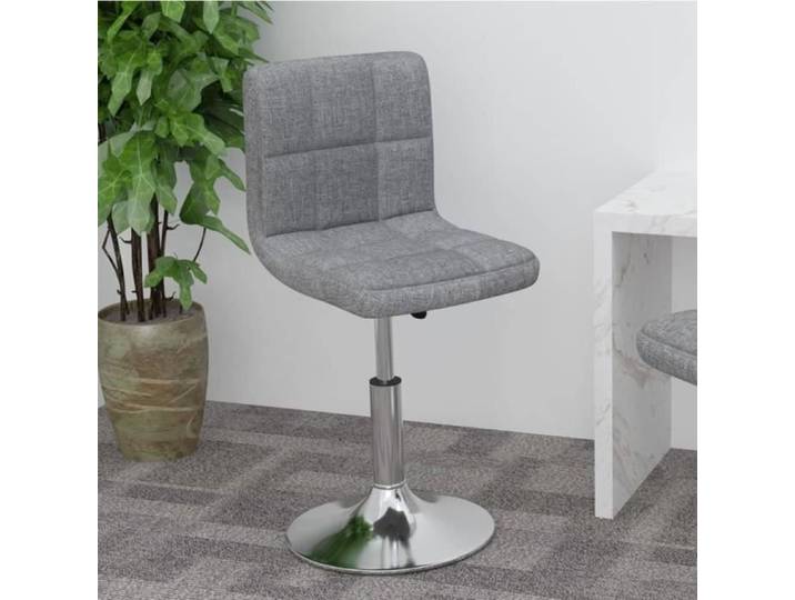 Tabouret de bar pivotant Gris clair Tissu