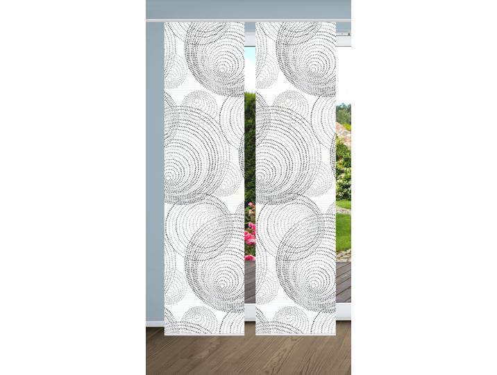 Schiebegardine HOME IN GREEN SPIRO Gr. 1, grau, B:60cm H:245cm, Polyester, Gardinen, Schiebegardine, SET DIGITALDRUCK,BAMBUSOPTIK RECYCELT