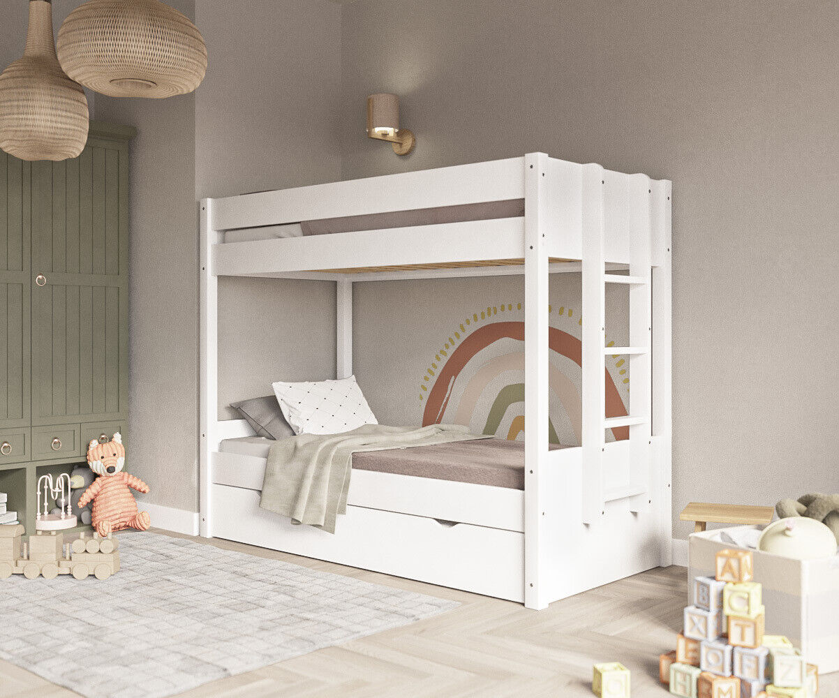Ma Chambre d'Enfant Lit superposé enfant Yudi  Blanc 90x190 cm