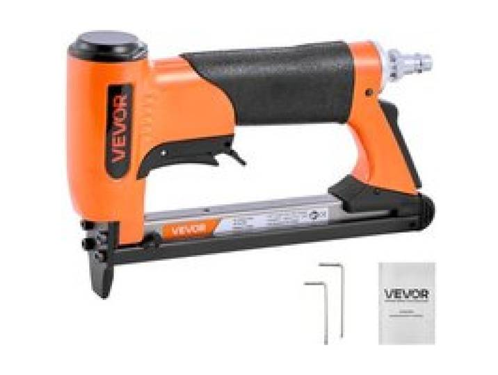 VEVOR Druckluftnagler, Drucklufttacker für Feindrahtklammern der Serie 50, 12,8 mm Krone, 6-16 mm Länge, max. 110 Stk. Druckluft Nagelpistole für Polsterarbeiten, Holzarbeiten, Heimwerkerprojekte