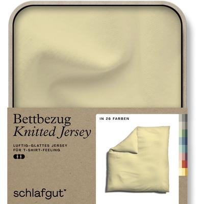 Schlafgut "Premium Bettbezug Knitted Jersey (1 St)" Ton-in-Ton Reißverschluss, Bio-Baumwolle mit Elasthan, Uni, OEKO Tex