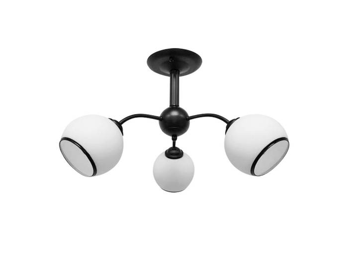Deckenleuchte Marinen, Schwarz, Weiß, Metall, 30 cm, RoHS, Europäischer Sicherheitsstandard, einfach zu transportieren, Lampen & Leuchten, Innenbeleuchtung, Deckenleuchten, Deckenleuchten