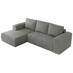 ECKSOFA TRENTINO L Grau Stukture - Links