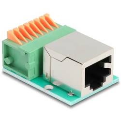 Delock RJ45 Netzwerk Adapter Kabel [1x RJ45-Buchse - 1x Buchse] Grün, Silber 90652