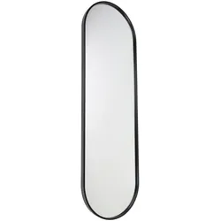 Fragix Boston Ganzkörperspiegel Oval - Schwarz - Metall - 130x40