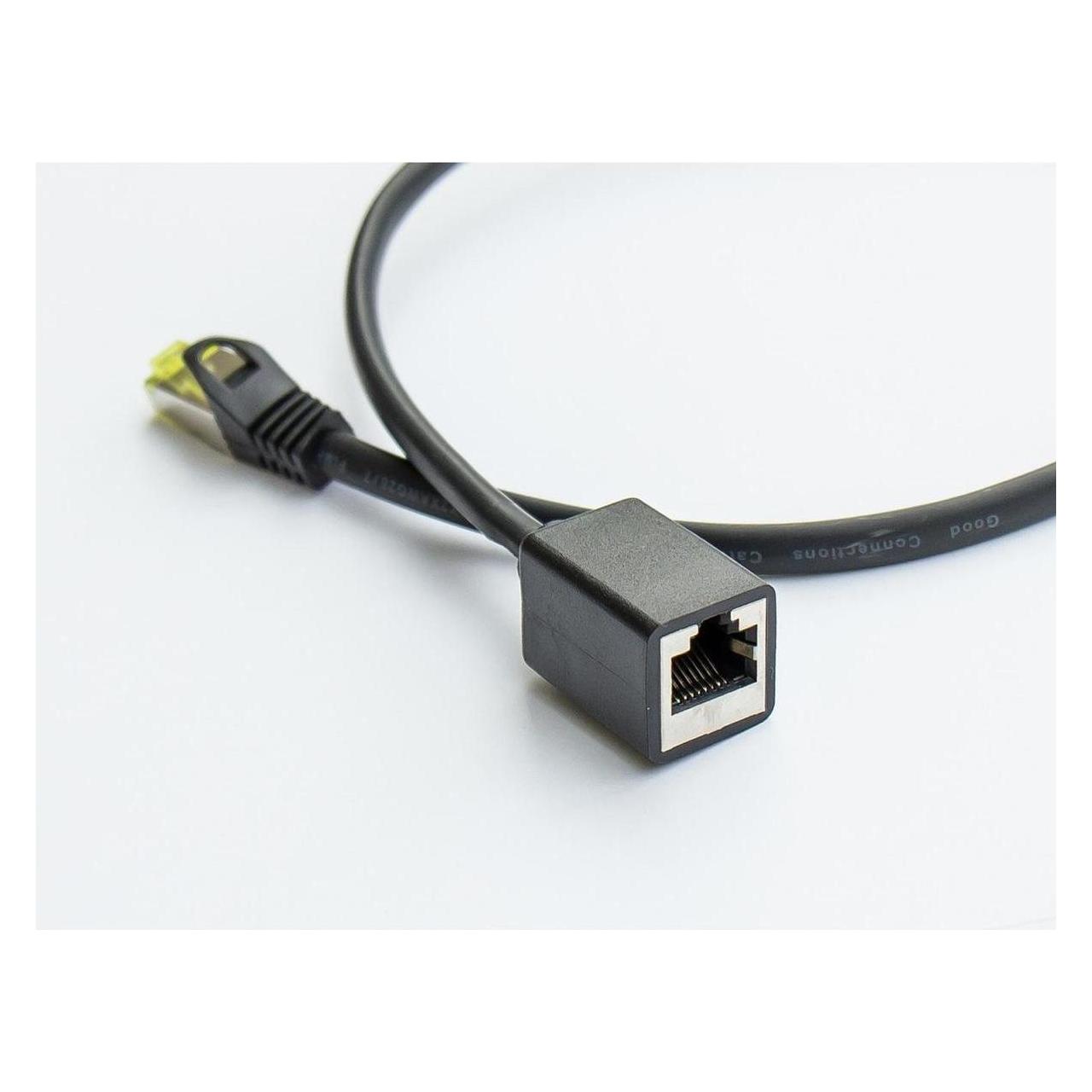 Good Connections RJ45 Patchkabelverlängerung mitCat.7 Rohkabel und Rastnasenschutz (RNS), S/FTP, PiMF, halogenfrei (PiMF, S/FTP, CAT7, 1 m) (8070VR-010S)