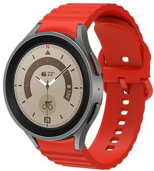 Everyday Crate Samsung Galaxy Watch 6 Classic Silicone Watch Band Wave Dotted Soft Replacement Strap red