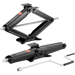 VEVOR RV Scherenwagenheber Wagenheber mit Handkurbel & Steckschlüssel & Wasserwaage (2 Stk.) Stabilisator Nivellierung 103-595 mm Hubhöhe Stabilisatorwagenheber 4082 kg belastbar