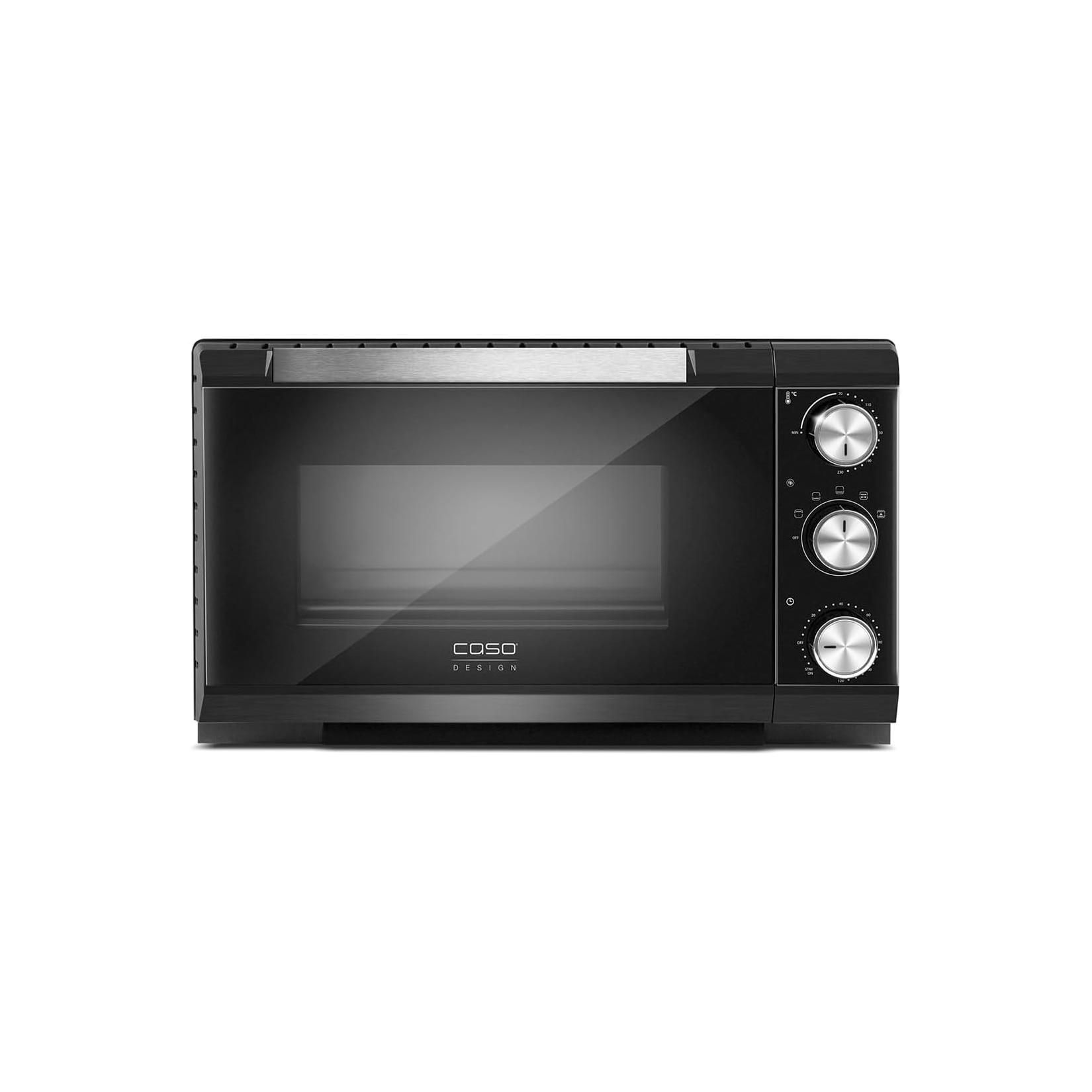 Caso 2970 TO20 Design-Backofen mit Heißluft Cool Touch-Funktion schwarz