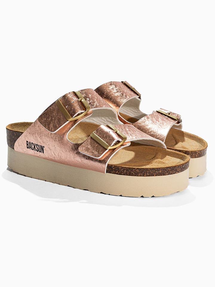 BACKSUN Pantoletten "Maldives" in Gold - 39