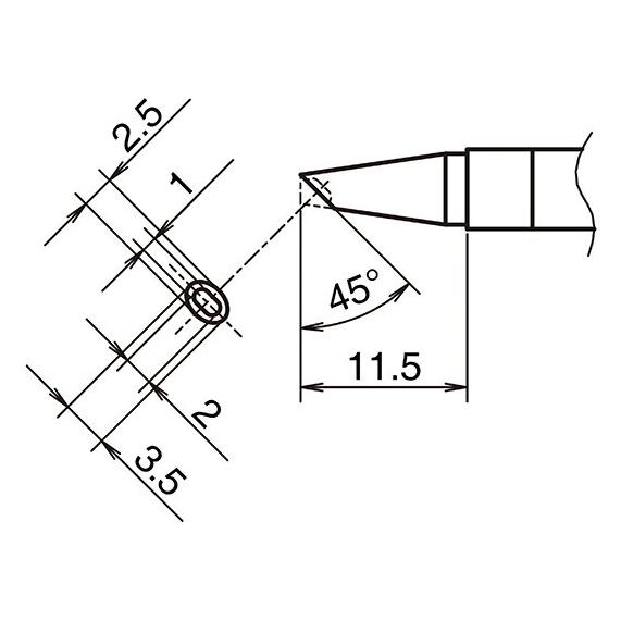 Hakko Aktiv-Lötspitze Format 2535BCM (Lötspitze) (T39-BCM2535)