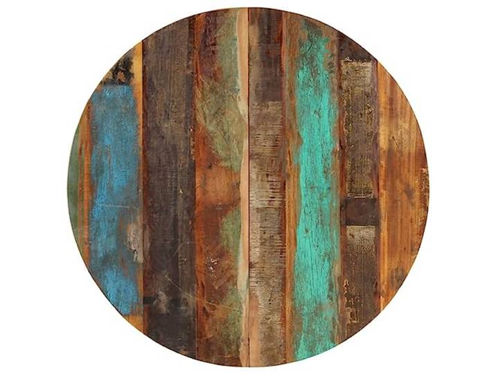 vidaXL Tischplatte Massivholzplatte Holzplatte Ersatztischplatte Holz Platte für Couchtisch Beistelltisch Rund 80cm 15-16mm Recyceltes Massivholz