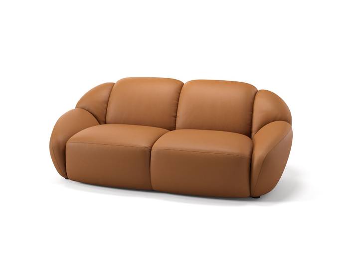 Leder Designsofa CAPRI 2-Sitzer Couchgarnitur Designersofa