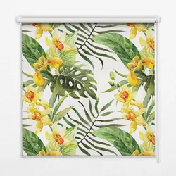 INNENROLLO - Fensterrollo - Rollo - 70x140 cm - Gelbe Blume