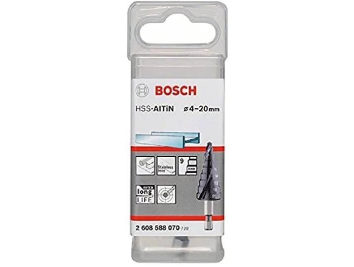 Bosch Professional HSS-AlTiN Trapboor met 1/4 inch zeskantschacht (Ø 4-20 mm, 9 treden) HSS-AlTiN Durchmesser: 4.0-20.0