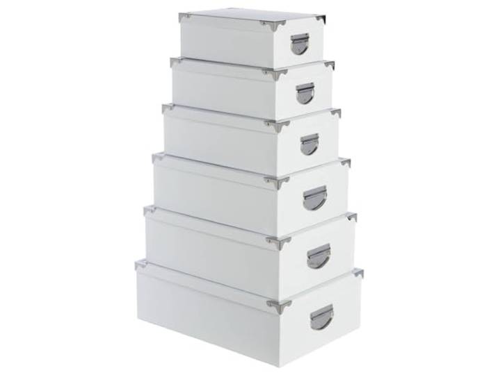 5 five simply smart - Lot de 6 boites uni blanc 105313 L\, 32 x l\, 21\,5 x H\, 11\,8 cm