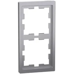 Merten MEG4020-6536 D-Life Rahmen, 2fach, Edelstahl MEG40206536