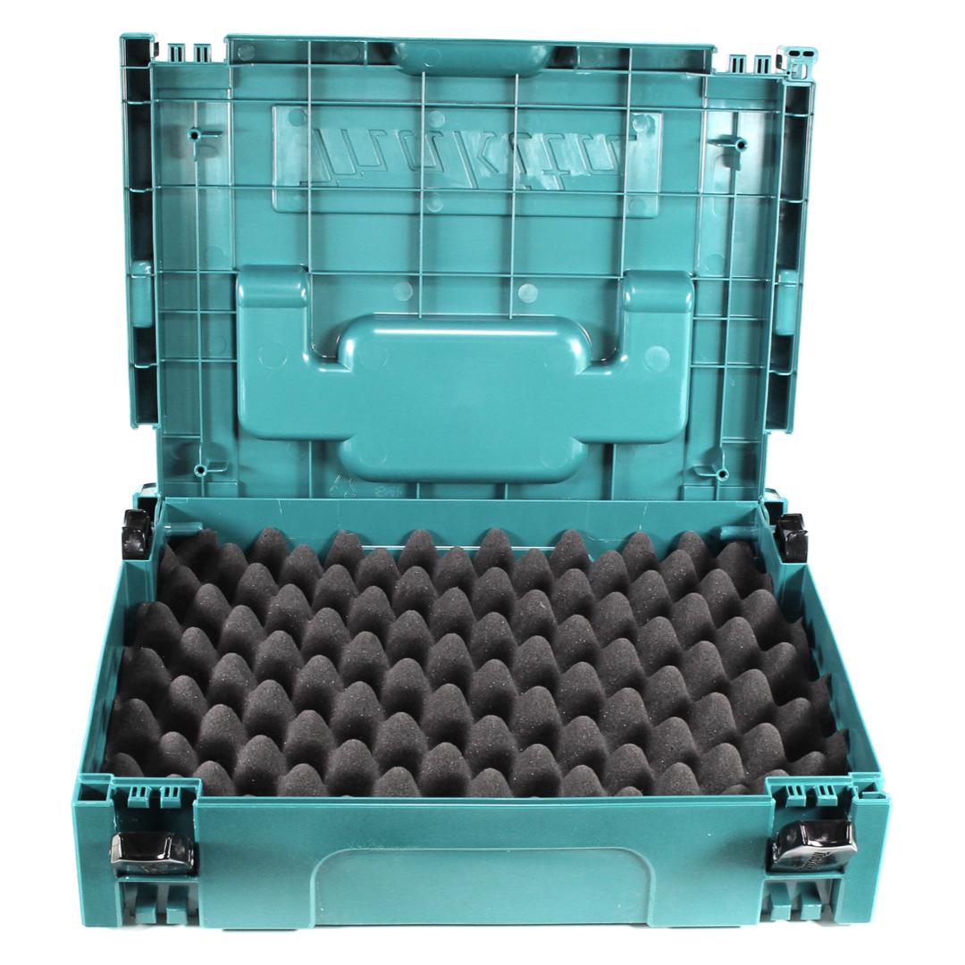 Makita MAKPAC 1 Systemkoffer - mit Universaleinlage für 18 V Akku Geräte Schrauber Sägen Schl (23900259)