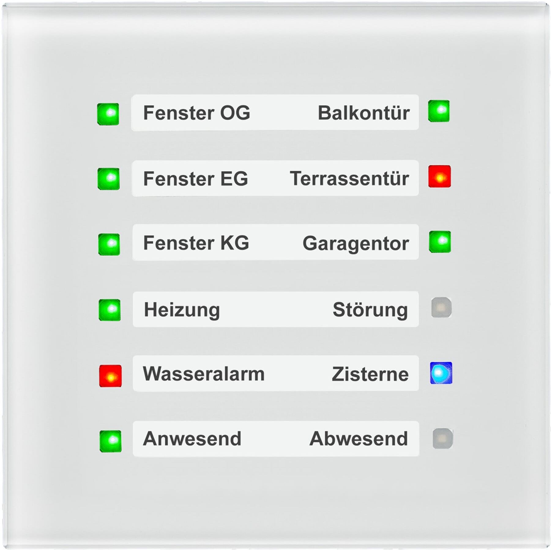 MDT Glas LED Anzeige SCN-GLED1W.01 weiß)